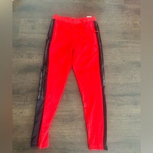 adidas Red and Black Track Pants